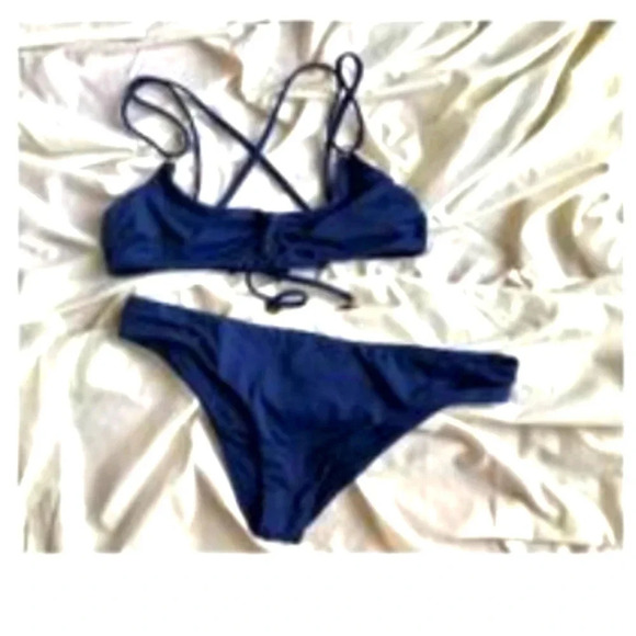 - Sperry Women's Blue Halter Bikini Set Size L 2 Piece Swimwear NWT - Picture 8 of 16